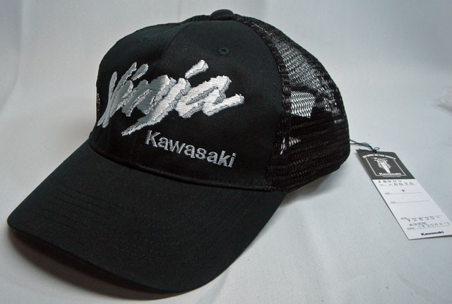 カワサキKAWASAKI純正Ninja刺繍ロゴ入メッシュキャップ