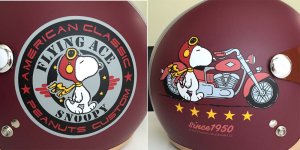 画像6: 【送料無料】アークス (AXS) ★ SNOOPY バイカーズ・シスターズ・リミテッド・エディション レディース用 ジェットヘルメット レイトオリジナルカラー レディースフリー 54-57cm