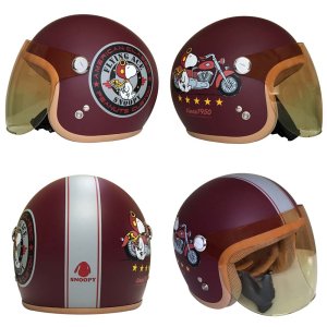 画像5: 【送料無料】アークス (AXS) ★ SNOOPY バイカーズ・シスターズ・リミテッド・エディション レディース用 ジェットヘルメット レイトオリジナルカラー レディースフリー 54-57cm