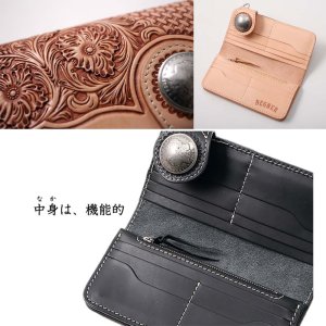 画像3: 【送料無料★WEB正規代理店】デグナー★カービングレザーウォレット/ CARVING LEATHER WALLET