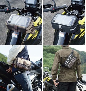 画像3: 【送料無料】ラフアンドロード ★RR9461  タンクバッグにもウエストバッグにもなる 2WAYバッグ F-ウエスタブルタンクポーチEX 