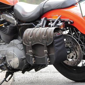 画像5: 【営業日12時までのご注文で即日発送★送料無料★デグナー認定WEB正規代理店】デグナー★ NB-1F ナイロンサドルバッグ ファイアーパターン NYLON SADDLEBAG FIRE