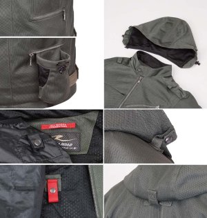 画像4: 【送料無料】ラフ&ロード (ROUGH&ROAD) ★ RR7347 アーバンメッシュパーカー ジャケット 胸・肩・肘・脊椎にエアスルーパッドをフル装備 レディースサイズ設定あり