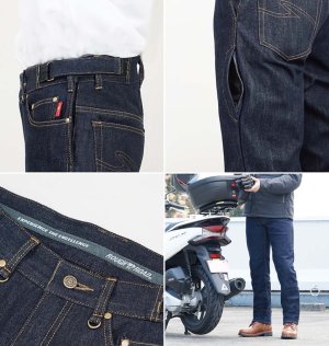 画像4: 【送料無料】ラフ&ロード (ROUGH&ROAD) ★ RR7725LF HOTウインドガードデニムパンツ ルーズフィット ワンウォッシュネイビー
