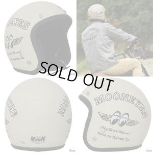 画像4: 【送料無料★オリオンエース公認WEBSHOP】ムーンアイズ (MOONEYES) ★ ジェットヘルメット FLY WITH MOON SG規格(全排気量対応) ロゴ入り収納袋付 OMH-029