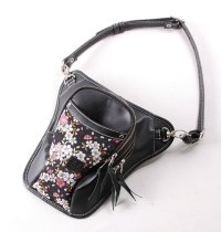 【送料無料★デグナー認定WEB正規代理店】デグナー(DEGNER)★花山ホルスターバッグ/KAZAN HOLSTER BAG 京桜/ブラック W-39K