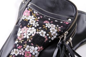 画像3: 【送料無料★デグナー認定WEB正規代理店】デグナー(DEGNER)★花山ホルスターバッグ/KAZAN HOLSTER BAG 京桜/ブラック W-39K