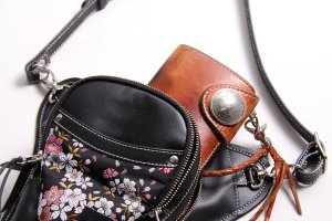 画像5: 【送料無料★デグナー認定WEB正規代理店】デグナー(DEGNER)★花山ホルスターバッグ/KAZAN HOLSTER BAG 京桜/ブラック W-39K