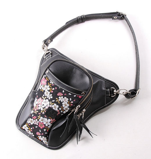 【送料無料★デグナー認定WEB正規代理店】デグナー(DEGNER)★花山ホルスターバッグ/KAZAN HOLSTER BAG 京桜/ブラック W-39K