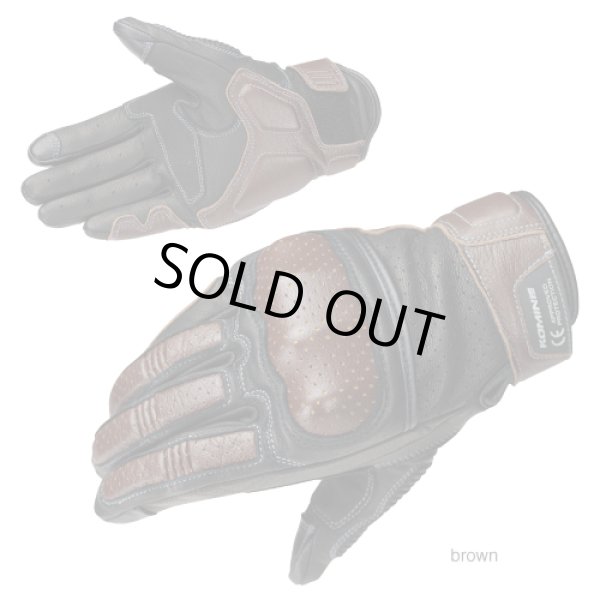 画像1: 【送料無料】コミネ(KOMINE)★CE プロテクト レザー グローブ 06-217