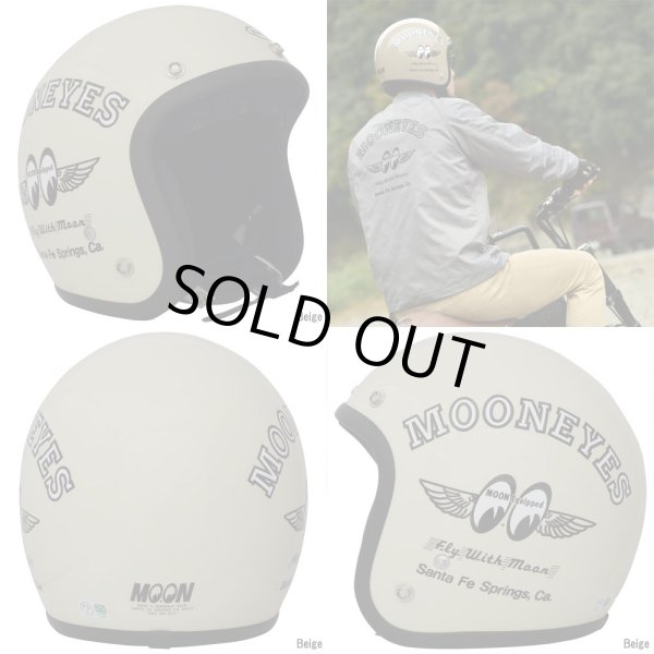 画像4: 【送料無料★オリオンエース公認WEBSHOP】ムーンアイズ (MOONEYES) ★ ジェットヘルメット FLY WITH MOON SG規格(全排気量対応) ロゴ入り収納袋付 OMH-029