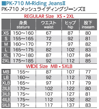 画像: 【送料無料】コミネ KOMINE 07-710 ライディングメッシュジーンズII PK-710