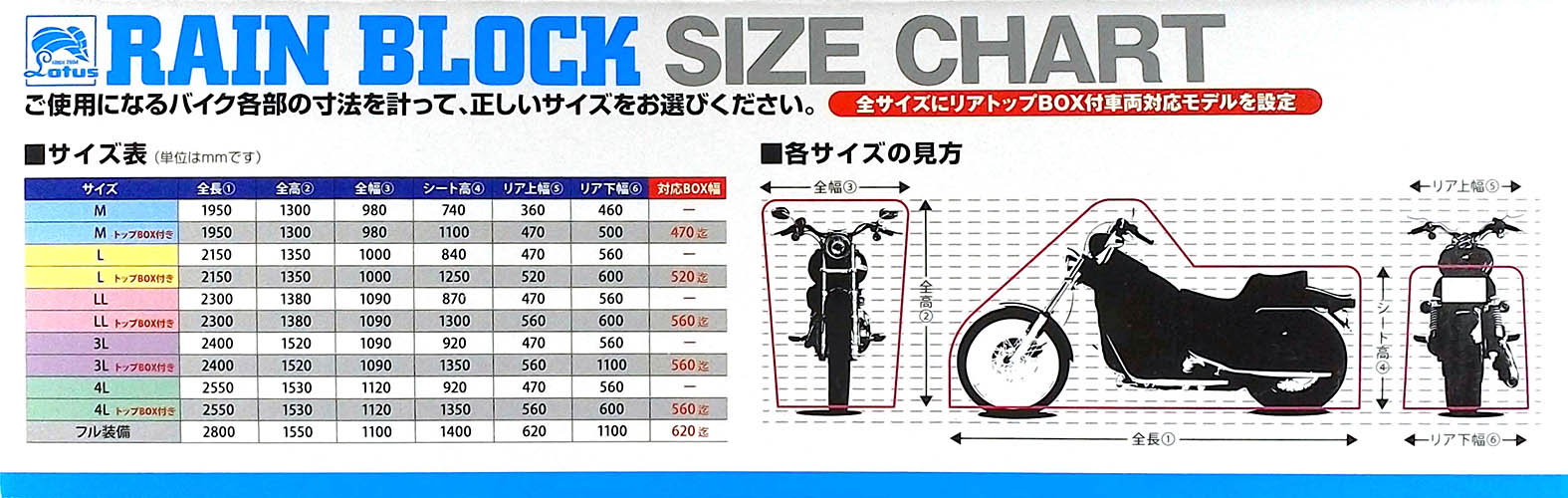 画像2: 【送料無料】レイト商会★ロータス レインブロック 防水 バイクカバー