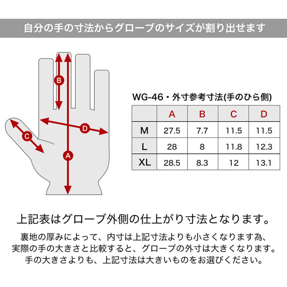 画像4: 【送料無料・デグナーWEB正規代理店】デグナー(DEGNER)★ ウィンタースポーツグローブ WINTER SPORTS GLOVE 牛革 WG-46